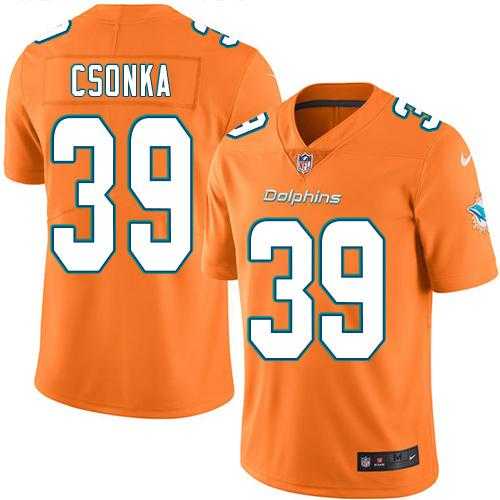 Nike Men & Women & Youth Dolphins 39 Larry Csonka Orange Color Rush Limited Jersey,We sell and wholesale Nike Men & Women & Youth Dolphins 39 Larry Csonka Orange Color Rush Limited Jersey on line form chian!